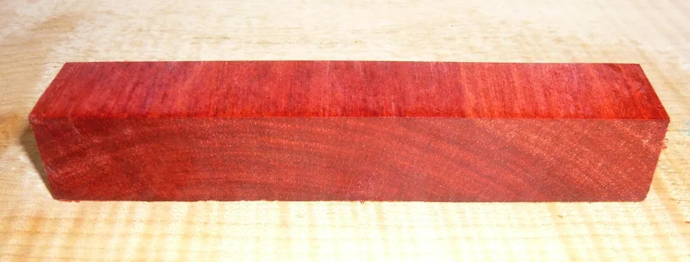 Bloodwood, Red Satinwood Cross Cut Pen Blank 120 x 20 x 20 mm