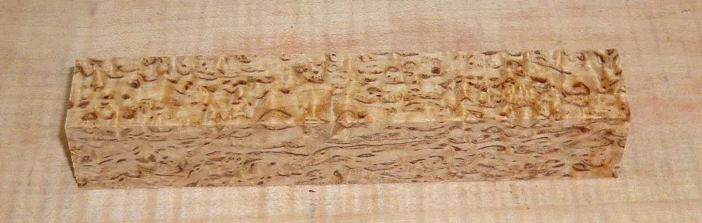Birke, extrem feine karelische Maserb. Pen Blank 120 x 20 x 20 mm