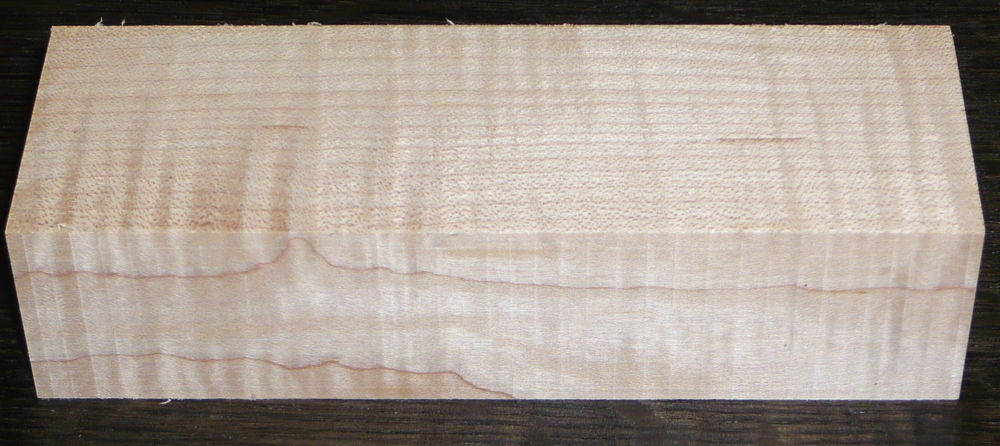 Maple Fiddleback Curly Maple Knife Blank 120 x 40 x 30 mm