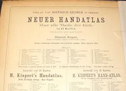 Kieperts Handatlas 1873 Neuer Handatlas über alle Theile der Erde. Entworfen und bearbeitet von Dr. Heinrich Kiepert