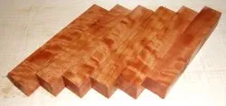 River Red Gum, Red Eucalyptus Curly Pen Blank 120 x 20 x 20 mm