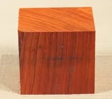 Pad299 Padauk, Coral Wood Block 80 x 75 x 60 mm
