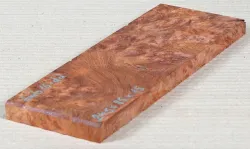 Amb016 Amboyna Burl Small Board 245 x 85 x 15 mm