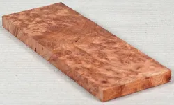 Amb016 Amboyna Burl Small Board 245 x 85 x 15 mm