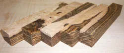 Bo017 Bocote 5 bicolor Penblanks à 120 x 20 x 20 mm