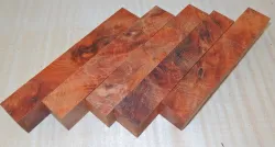 Tu015 Thuja-Maser 5 Penblanks B-Sortierung à 120 x 20 x 20 mm
