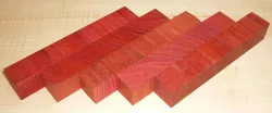 Red Heart, Cross Cut Chakte Kok Pen Blank 120 x 20 x 20 mm