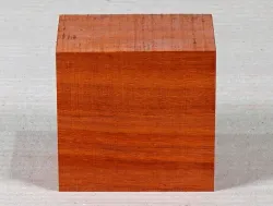 Pad013 Padauk, Coral Wood Block 85 x 80 x 55 mm