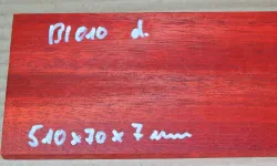 Bl010 Bloodwood Satiné Fingerboard 510 x 70 x 7 mm