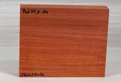 Pad032 Padouk, Korallenholz Block 260 x 215 x 50 mm