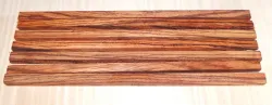 Zeb018 Zebrawood Pair of Chop Stick Blanks 240 x 10 x 10 mm