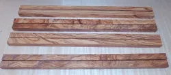 Ol017 Wild-Olivenholz Essstäbchenrohlinge, Paar a 240 x 10 x 10 mm