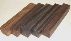 Mak016 Macassar Ebony Set 5 Penblanks 120 x 20 x 20 mm