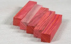 Ck015 Red Heart, Chakte Kok Set of 5 Penblanks 120 x 20 x 20 mm