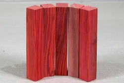 Ck015 Red Heart, Chakte Kok Set of 5 Penblanks 120 x 20 x 20 mm