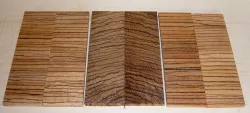 Zebrawood Cross Cut Knife Scales 120 x 40 x 4 mm