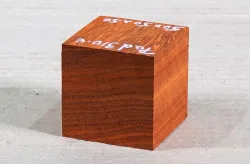 Pad310 Padauk, Coral Wood Cube 50 x 50 x 50 mm