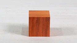 Pad310 Padauk, Coral Wood Cube 50 x 50 x 50 mm