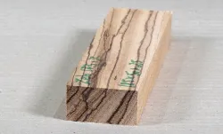 Zeb173 Zebrawood Blank 185 x 50 x 25 mm