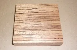 Zeb004 Zebrawood Bracelet Blank  90 x 90 x 10 mm