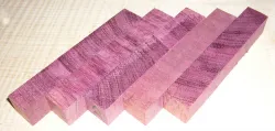 Purple Heart, Amaranth Cross Cut Pen Blank 120 x 20 x 20 mm