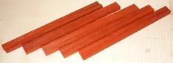 Pad018 Padauk, Coral Wood Pair of Chop Stick Blanks 240 x 10 x 10 mm