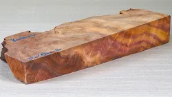 Ka046 Camphor Burl Decorative Board 380 x 120 x 40 mm