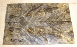 By450 Buckeye Burl Stabilized Knife Scales 120 x 40 x 4 mm