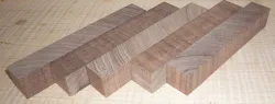 Nb016 Walnut, Black Walnut Crosscut 5 Penblanks a 120 x 20 x 20 mm