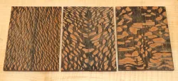 Lacewood Crosscut stabilized Black Motteld Folder Scales 120 x 40 x 4 mm