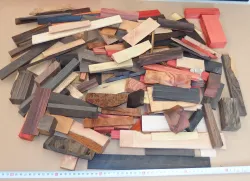 .Sor05 Large Assortment Precious Wood Remnants f. Goldsmiths, Jewellery, Hobby