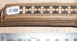 In111 Antike Intarsienbänder Biedermeier Bandintarsien 3 Stck a 950 x 16 x 1,5 mm