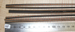 In118 Antique Marquetry, Wooden Mosaic Inlay Strip Biedermeier Linings 3 pcs. a 950 x 6 x 4 mm