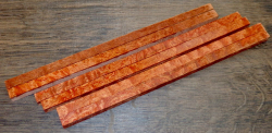 Ma018 Sapeli Mahogany Pommelé Chopstick Blanks pairs 240 x 10 x 10 mm