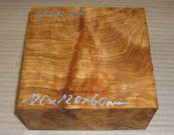 Ol012 Wild Olive Wood Block, Bowl Blank 120 x 120 x 60 mm