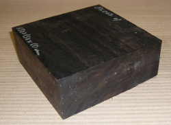 Eb007 Ebony Block, Bowl Blank 150 x 150 x 60 mm