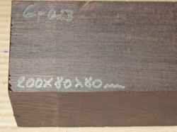 Gr013 African Blackwood Grenadilla AAA Tonewood old Stock 200 x 80 x 80 mm