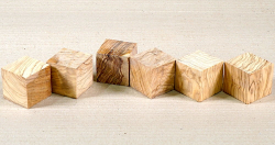 Ol063 Wild Olive Wood Assortment 6 Cubes a 40 x 40 x 40 mm