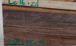Cc016 Cocusholz Cocus Wood, grünes Ebenholz Brettchen 255 x 75 x 10 mm