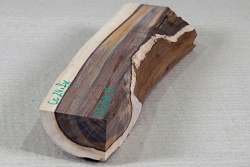 Cc024 Cocusholz Cocus Wood, grünes Ebenholz Stammabschnitt 255 x 50 x 35 mm