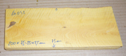 Bx043 Boxwood European Saw Cut Veneer 7 x 200 x 75-50 x 2,5 mm