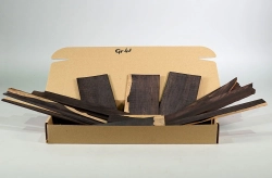 Gr041 African Blackwood Set of Remnats with Sapwood 320-110 x 78-18 x 10-2 mm