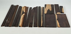 Gr041 African Blackwood Set of Remnats with Sapwood 320-110 x 78-18 x 10-2 mm