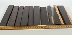 Gr042 African Blackwood Set of Remnats with Sapwood 310-280 x 36-18 x 19-7 mm