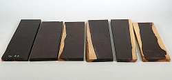 Gr043 African Blackwood Set of 6 Remnats with Sapwood ca. 270 x 70 x 11 mm