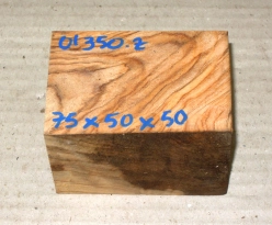 Ol350 Wild-Olivenholz Block 75 x 50 x 50 mm