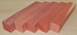 Ze017 Red Cedar Set of 5 pcs. Pen Blanks a 105 x 20 x 20 mm