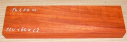 Pad020 Padauk, Coral Wood Small Board 220 x 60 x 23 mm