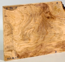 Ol292 Wild-Olivenholz Deko-Brett 333 x 185 x 13 mm
