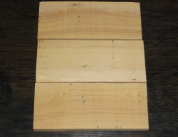 Bx003 Buchsbaum europäisch 3 Brettchen 125 x 53 x 10 mm